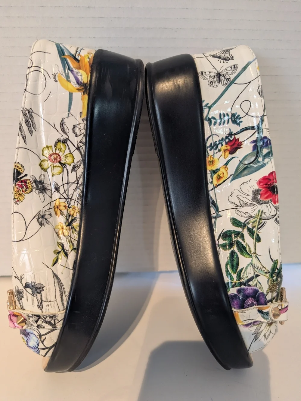 Helen's Heart Sz.7 Floral  Platform Slides - Picture 4 of 13